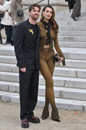 PFW Haute Couture Schiaparelli Outside Arrivals Andrew Taggart and Marianne Fonseca arriving at the Schiaparelli show during Paris Fashion Week Haute Couture in Paris, France on January 26, 2026. Photo by Julien Reynaud APS-Medias ABACAPRESS.COM Paris France  Copyright: xReynaudxJulien APS-Medias ABACAx