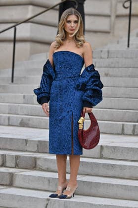 PFW Haute Couture Schiaparelli Outside Arrivals Xenia Adonts arriving at the Schiaparelli show during Paris Fashion Week Haute Couture in Paris, France on January 26, 2026. Photo by Julien Reynaud APS-Medias ABACAPRESS.COM Paris France  Copyright: xReynaudxJulien APS-Medias ABACAx