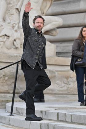 PFW Haute Couture Schiaparelli Outside Arrivals Aaron Paul arriving at the Schiaparelli show during Paris Fashion Week Haute Couture in Paris, France on January 26, 2026. Photo by Julien Reynaud APS-Medias ABACAPRESS.COM Paris France  Copyright: xReynaudxJulien APS-Medias ABACAx