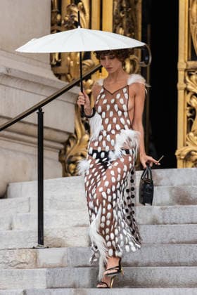 PFW Haute Couture Schiaparelli Outside Arrivals NB Nadia Lee Cohen arriving at the Schiaparelli show during Paris Fashion Week Haute Couture on January 26, 2026 in Paris, France. Photo by Nasser Berzane ABACAPRESS.COM Paris France  Copyright: xBerzanexNasser ABACAx