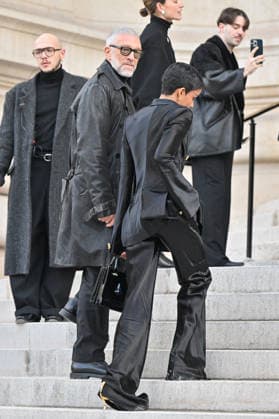 PFW Haute Couture Schiaparelli Outside Arrivals Vincent Cassel, Narah Baptista arriving at the Schiaparelli show during Paris Fashion Week Haute Couture in Paris, France on January 26, 2026. Photo by Julien Reynaud APS-Medias ABACAPRESS.COM Paris France  Copyright: xReynaudxJulien APS-Medias ABACAx