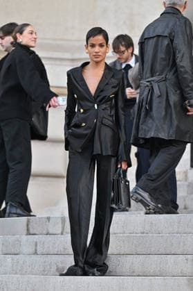 PFW Haute Couture Schiaparelli Outside Arrivals Narah Baptista arriving at the Schiaparelli show during Paris Fashion Week Haute Couture in Paris, France on January 26, 2026. Photo by Julien Reynaud APS-Medias ABACAPRESS.COM Paris France  Copyright: xReynaudxJulien APS-Medias ABACAx