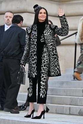 PFW Haute Couture Schiaparelli Outside Arrivals Demi Moore arriving at the Schiaparelli show during Paris Fashion Week Haute Couture in Paris, France on January 26, 2026. Photo by Julien Reynaud APS-Medias ABACAPRESS.COM Paris France  Copyright: xReynaudxJulien APS-Medias ABACAx