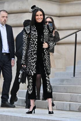 PFW Haute Couture Schiaparelli Outside Arrivals Demi Moore arriving at the Schiaparelli show during Paris Fashion Week Haute Couture in Paris, France on January 26, 2026. Photo by Julien Reynaud APS-Medias ABACAPRESS.COM Paris France  Copyright: xReynaudxJulien APS-Medias ABACAx