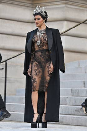 PFW Haute Couture Schiaparelli Outside Arrivals Teyana Taylor arriving at the Schiaparelli show during Paris Fashion Week Haute Couture in Paris, France on January 26, 2026. Photo by Julien Reynaud APS-Medias ABACAPRESS.COM Paris France  Copyright: xReynaudxJulien APS-Medias ABACAx