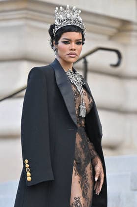 PFW Haute Couture Schiaparelli Outside Arrivals Teyana Taylor arriving at the Schiaparelli show during Paris Fashion Week Haute Couture in Paris, France on January 26, 2026. Photo by Julien Reynaud APS-Medias ABACAPRESS.COM Paris France  Copyright: xReynaudxJulien APS-Medias ABACAx