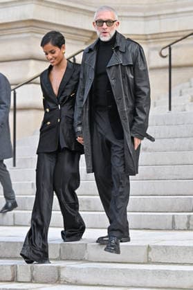 PFW Haute Couture Schiaparelli Outside Arrivals Narah Baptista, VIncent Cassel arriving at the Schiaparelli show during Paris Fashion Week Haute Couture in Paris, France on January 26, 2026. Photo by Julien Reynaud APS-Medias ABACAPRESS.COM Paris France  Copyright: xReynaudxJulien APS-Medias ABACAx