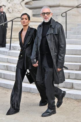 PFW Haute Couture Schiaparelli Outside Arrivals Narah Baptista, VIncent Cassel arriving at the Schiaparelli show during Paris Fashion Week Haute Couture in Paris, France on January 26, 2026. Photo by Julien Reynaud APS-Medias ABACAPRESS.COM Paris France  Copyright: xReynaudxJulien APS-Medias ABACAx