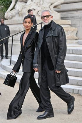 PFW Haute Couture Schiaparelli Outside Arrivals Narah Baptista, VIncent Cassel arriving at the Schiaparelli show during Paris Fashion Week Haute Couture in Paris, France on January 26, 2026. Photo by Julien Reynaud APS-Medias ABACAPRESS.COM Paris France  Copyright: xReynaudxJulien APS-Medias ABACAx
