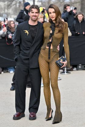 PFW Haute Couture Schiaparelli Outside Arrivals Andrew Taggart, Marianne Fonseca arriving at the Schiaparelli show during Paris Fashion Week Haute Couture in Paris, France on January 26, 2026. Photo by Julien Reynaud APS-Medias ABACAPRESS.COM Paris France  Copyright: xReynaudxJulien APS-Medias ABACAx