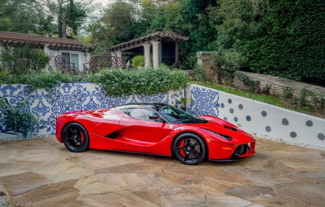 World’s fastest hybrid hypercar capable of 217mph goes on sale for £3.5m Story from Jam Press (Worlds Fastest Hybrid) Pictured: Exterior of the 2015 Ferrari LaFerrari. World’s fastest hybrid hypercar capable of 217mph goes on sale for £3.5m The world s fastest hybrid car capable of topping 217mph is on sale for £3.5 million. The 2015 Ferrari LaFerrari is one of just 499 examples built and has barely been used having only done 4,788 miles. It has two engines including a 6.3-litre V-12 and a smaller electric unit. Powered by a 6.3-litre V12 engine paired with an electric motor, the hybrid hypercar produces a combined 949 horsepower, allowing it to rocket from 0–60mph in just 2.4 seconds. According to its listing, the LaFerrari has had  Copyright: xJamxPress MichaelxAlanxRoss CourtesyxofxRMxSotheby s