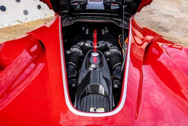 World’s fastest hybrid hypercar capable of 217mph goes on sale for £3.5m Story from Jam Press (Worlds Fastest Hybrid) Pictured: Exterior of the 2015 Ferrari LaFerrari. World’s fastest hybrid hypercar capable of 217mph goes on sale for £3.5m The world s fastest hybrid car capable of topping 217mph is on sale for £3.5 million. The 2015 Ferrari LaFerrari is one of just 499 examples built and has barely been used having only done 4,788 miles. It has two engines including a 6.3-litre V-12 and a smaller electric unit. Powered by a 6.3-litre V12 engine paired with an electric motor, the hybrid hypercar produces a combined 949 horsepower, allowing it to rocket from 0–60mph in just 2.4 seconds. According to its listing, the LaFerrari has had  Copyright: xJamxPress MichaelxAlanxRoss CourtesyxofxRMxSotheby s