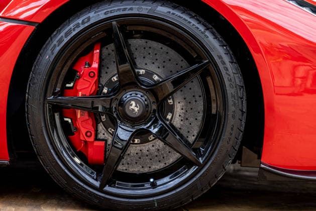 World’s fastest hybrid hypercar capable of 217mph goes on sale for £3.5m Story from Jam Press (Worlds Fastest Hybrid) Pictured: Exterior of the 2015 Ferrari LaFerrari. World’s fastest hybrid hypercar capable of 217mph goes on sale for £3.5m The world s fastest hybrid car capable of topping 217mph is on sale for £3.5 million. The 2015 Ferrari LaFerrari is one of just 499 examples built and has barely been used having only done 4,788 miles. It has two engines including a 6.3-litre V-12 and a smaller electric unit. Powered by a 6.3-litre V12 engine paired with an electric motor, the hybrid hypercar produces a combined 949 horsepower, allowing it to rocket from 0–60mph in just 2.4 seconds. According to its listing, the LaFerrari has had  Copyright: xJamxPress MichaelxAlanxRoss CourtesyxofxRMxSotheby s