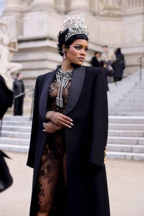 Paris Fashion Week People Schiaparelli Celebrities leaving Schiaparelli Show during Paris Fashion Week 452508 2026 01 26 France Taylor, Teyana  Copyright: xJasminexAissaouix xStarfacex STAR_452508_001