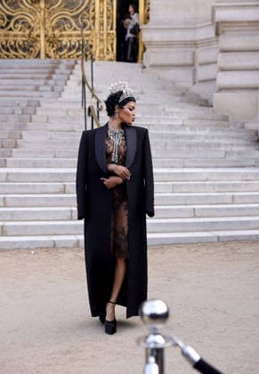 Paris Fashion Week People Schiaparelli Celebrities leaving Schiaparelli Show during Paris Fashion Week 452508 2026 01 26 France Taylor, Teyana  Copyright: xJasminexAissaouix xStarfacex STAR_452508_005
