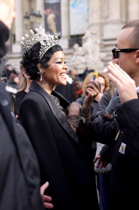 Paris Fashion Week People Schiaparelli Celebrities leaving Schiaparelli Show during Paris Fashion Week 452508 2026 01 26 France Taylor, Teyana  Copyright: xJasminexAissaouix xStarfacex STAR_452508_006