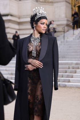 Celebrities attending the Schiaparelli Haute Couture Spring Summer 2026 show as part of Paris Fashion Week in Paris, France Featuring: Teyana Taylor Where: Paris, France When: 26 Jan 2026 Credit: Jasmine Aissaoui INSTARimages EDITORIAL USE ONLY. NOT FOR USE BY NEWSPAPERS BASED IN THE UK. Copyright: xx instar55413645
