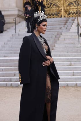 Celebrities attending the Schiaparelli Haute Couture Spring Summer 2026 show as part of Paris Fashion Week in Paris, France Featuring: Teyana Taylor Where: Paris, France When: 26 Jan 2026 Credit: Jasmine Aissaoui INSTARimages EDITORIAL USE ONLY. NOT FOR USE BY NEWSPAPERS BASED IN THE UK. Copyright: xx instar55413647