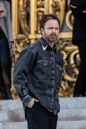 PFW Haute Couture Schiaparelli Outside Arrivals NB Aaron Paul arriving at the Schiaparelli show during Paris Fashion Week Haute Couture on January 26, 2026 in Paris, France. Photo by Nasser Berzane ABACAPRESS.COM Paris France  Copyright: xBerzanexNasser ABACAx
