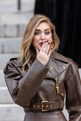 PFW Haute Couture Schiaparelli Outside Arrivals NB Chiara Ferragni arriving at the Schiaparelli show during Paris Fashion Week Haute Couture on January 26, 2026 in Paris, France. Photo by Nasser Berzane ABACAPRESS.COM Paris France  Copyright: xBerzanexNasser ABACAx