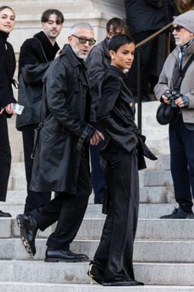 PFW Haute Couture Schiaparelli Outside Arrivals NB Narah Baptista, VIncent Cassel arriving at the Schiaparelli show during Paris Fashion Week Haute Couture on January 26, 2026 in Paris, France. Photo by Nasser Berzane ABACAPRESS.COM Paris France  Copyright: xBerzanexNasser ABACAx