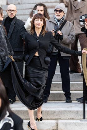 PFW Haute Couture Schiaparelli Outside Arrivals NB Sophie Marceau arriving at the Schiaparelli show during Paris Fashion Week Haute Couture on January 26, 2026 in Paris, France. Photo by Nasser Berzane ABACAPRESS.COM Paris France  Copyright: xBerzanexNasser ABACAx