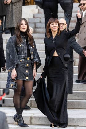 PFW Haute Couture Schiaparelli Outside Arrivals NB Juliette Lemley, Sophie Marceau arriving at the Schiaparelli show during Paris Fashion Week Haute Couture on January 26, 2026 in Paris, France. Photo by Nasser Berzane ABACAPRESS.COM Paris France  Copyright: xBerzanexNasser ABACAx