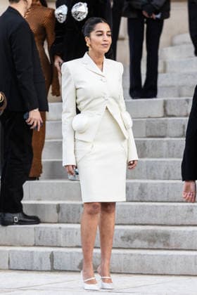 PFW Haute Couture Schiaparelli Outside Arrivals NB Leila Bekhti arriving at the Schiaparelli show during Paris Fashion Week Haute Couture on January 26, 2026 in Paris, France. Photo by Nasser Berzane ABACAPRESS.COM Paris France  Copyright: xBerzanexNasser ABACAx