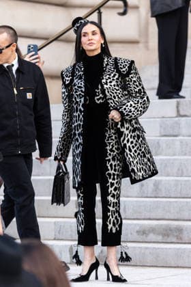 PFW Haute Couture Schiaparelli Outside Arrivals NB Demi Moore arriving at the Schiaparelli show during Paris Fashion Week Haute Couture on January 26, 2026 in Paris, France. Photo by Nasser Berzane ABACAPRESS.COM Paris France  Copyright: xBerzanexNasser ABACAx
