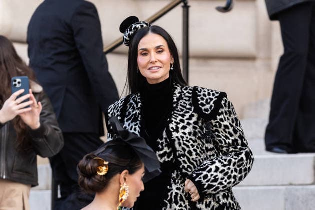 PFW Haute Couture Schiaparelli Outside Arrivals NB Demi Moore arriving at the Schiaparelli show during Paris Fashion Week Haute Couture on January 26, 2026 in Paris, France. Photo by Nasser Berzane ABACAPRESS.COM Paris France  Copyright: xBerzanexNasser ABACAx