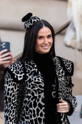 PFW Haute Couture Schiaparelli Outside Arrivals NB Demi Moore arriving at the Schiaparelli show during Paris Fashion Week Haute Couture on January 26, 2026 in Paris, France. Photo by Nasser Berzane ABACAPRESS.COM Paris France  Copyright: xBerzanexNasser ABACAx