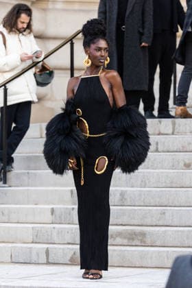 PFW Haute Couture Schiaparelli Outside Arrivals NB Jodie Turner Smith arriving at the Schiaparelli show during Paris Fashion Week Haute Couture on January 26, 2026 in Paris, France. Photo by Nasser Berzane ABACAPRESS.COM Paris France  Copyright: xBerzanexNasser ABACAx
