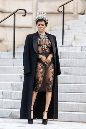 PFW Haute Couture Schiaparelli Outside Arrivals NB Teyana Taylor arriving at the Schiaparelli show during Paris Fashion Week Haute Couture on January 26, 2026 in Paris, France. Photo by Nasser Berzane ABACAPRESS.COM Paris France  Copyright: xBerzanexNasser ABACAx