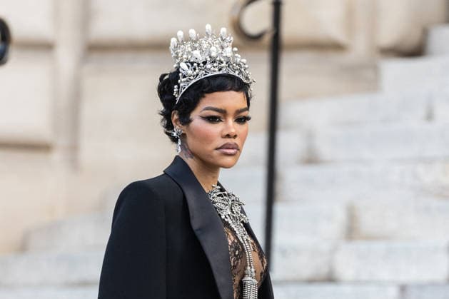 PFW Haute Couture Schiaparelli Outside Arrivals NB Teyana Taylor arriving at the Schiaparelli show during Paris Fashion Week Haute Couture on January 26, 2026 in Paris, France. Photo by Nasser Berzane ABACAPRESS.COM Paris France  Copyright: xBerzanexNasser ABACAx