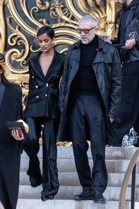 PFW Haute Couture Schiaparelli Outside Arrivals NB Narah Baptista, VIncent Cassel arriving at the Schiaparelli show during Paris Fashion Week Haute Couture on January 26, 2026 in Paris, France. Photo by Nasser Berzane ABACAPRESS.COM Paris France  Copyright: xBerzanexNasser ABACAx