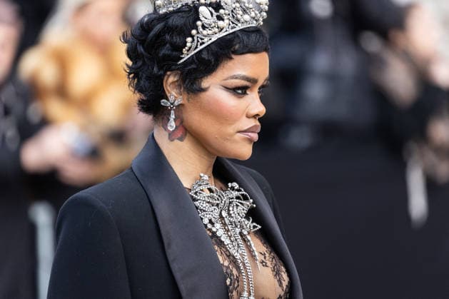 PFW Haute Couture Schiaparelli Outside Arrivals NB Teyana Taylor arriving at the Schiaparelli show during Paris Fashion Week Haute Couture on January 26, 2026 in Paris, France. Photo by Nasser Berzane ABACAPRESS.COM Paris France  Copyright: xBerzanexNasser ABACAx