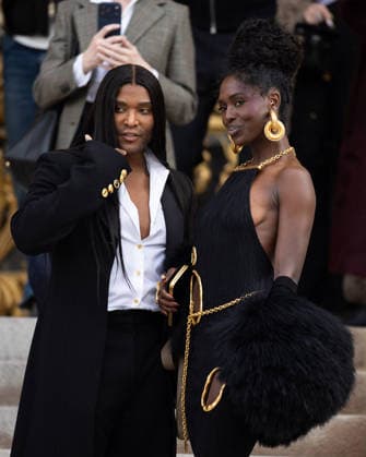 Low Roach, Jodie Turner Smith Outside arrivals at the Schiaparelli Haute Couture Collection Printemps Ete 2026 during Paris Fashion Week PFW , le 26 Janvier 2026 Jeremy MELLOUL Bestimage Celebrities at Schiaparelli Haute Couture Spring summer 2026 during Paris Fashion Week on 26th January 2026 Paris France  Copyright: xJeremyxMelloulx xBestimagexJeremyxMelloulx xBestimagex