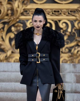 Sandra Corinna Kinzl Schuurman Outside arrival at Schiaparelli Haute Couture Collection Spring Summer 2026 during Paris Fashion Week PFW , January 26th 2026 Jeremy MELLOUL Bestimage Celebrities at Schiaparelli Haute Couture Spring summer 2026 during Paris Fashion Week on 26th January 2026 Paris France  Copyright: xJeremyxMelloulx xBestimagexJeremyxMelloulx xBestimagex