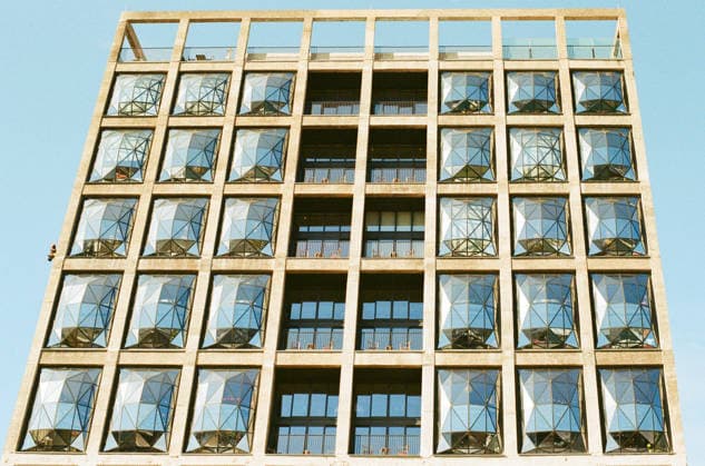 Modern building design with geometric glass elements Cape Town, Western Cape, South Africa R_LICE260124A-1942262-01 EDITORIAL USE ONLY
