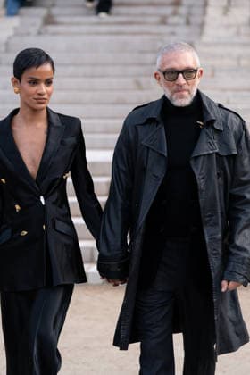 Schiaparelli - Outside Arrivals - Paris Fashion Week - Haute Couture Week Spring Summer 2026 Narah Baptista and Vincent Cassel attend the Schiaparelli Haute Couture Week Spring Summer 2026 show as part of Paris Fashion Week on January 26, 2026 in Paris, France, Credit:Lounis Tiar Avalon France, Paris  Copyright: xLounisxTiarx xAvalonx 1069504551