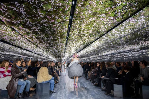 PFW Dior runway A model wears a creation as part of the Christian Dior Spring Summer 2026 Haute Couture collection presented in Paris, on January 26, 2026. Photo by Eliot Blondet ABACAPRESS.COM Paris France France  Copyright: xBlondetxEliot ABACAx