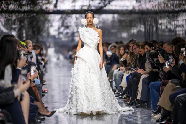 PFW Dior runway A model wears a creation as part of the Christian Dior Spring Summer 2026 Haute Couture collection presented in Paris, on January 26, 2026. Photo by Eliot Blondet ABACAPRESS.COM Paris France France  Copyright: xBlondetxEliot ABACAx