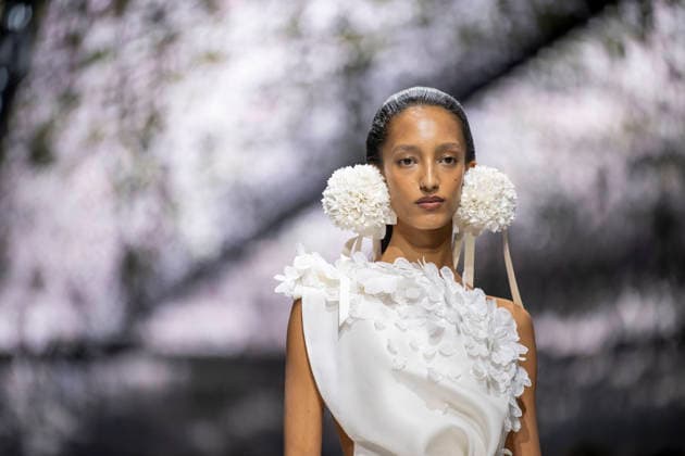 PFW Dior runway A model wears a creation as part of the Christian Dior Spring Summer 2026 Haute Couture collection presented in Paris, on January 26, 2026. Photo by Eliot Blondet ABACAPRESS.COM Paris France France  Copyright: xBlondetxEliot ABACAx