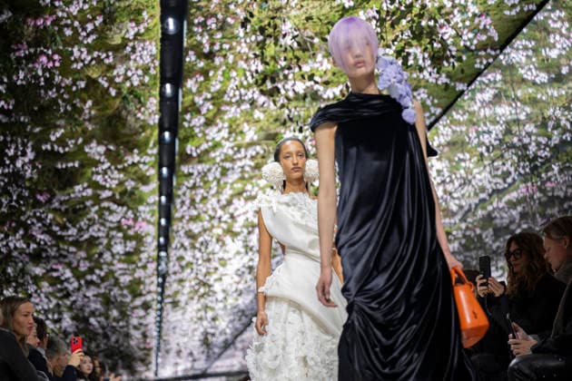 PFW Dior runway A model wears a creation as part of the Christian Dior Spring Summer 2026 Haute Couture collection presented in Paris, on January 26, 2026. Photo by Eliot Blondet ABACAPRESS.COM Paris France France  Copyright: xBlondetxEliot ABACAx