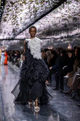 PFW Dior runway A model wears a creation as part of the Christian Dior Spring Summer 2026 Haute Couture collection presented in Paris, on January 26, 2026. Photo by Eliot Blondet ABACAPRESS.COM Paris France France  Copyright: xBlondetxEliot ABACAx