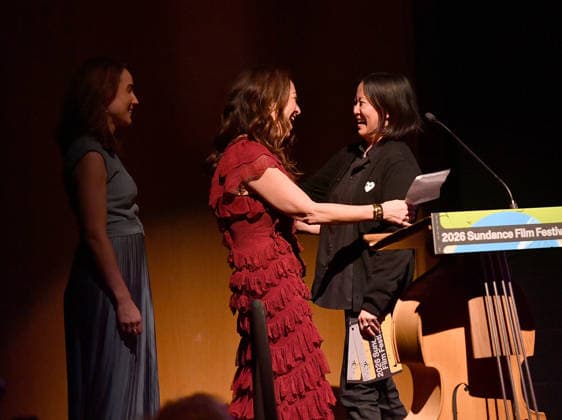 2026 Sundance Film Festival - Give Me The Ball! Premiere Elizabeth Wolff,,Kim Yutani and Liz Garbus during the intro the Give Me The Ball! Premiere during the 2026 Sundance Film Festival at Eccles Center Theater on January 26, 2026 in Park City, Utah. Park City Eccles Theatre Utah United States of America Copyright: xCxFlanigan imageSPACEx