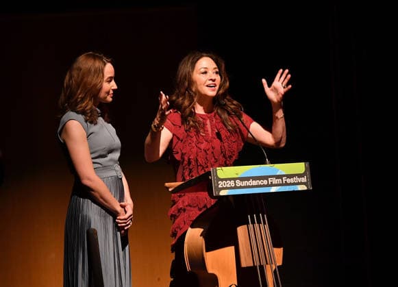 2026 Sundance Film Festival - Give Me The Ball! Premiere Elizabeth Wolff and Liz Garbus speak onstage during the intro the Give Me The Ball! Premiere during the 2026 Sundance Film Festival at Eccles Center Theater on January 26, 2026 in Park City, Utah. Park City Eccles Theatre Utah United States of America Copyright: xCxFlanigan imageSPACEx