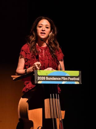 2026 Sundance Film Festival - Give Me The Ball! Premiere Liz Garbus speaks onstage during the intro the Give Me The Ball! Premiere during the 2026 Sundance Film Festival at Eccles Center Theater on January 26, 2026 in Park City, Utah. Park City Eccles Theatre Utah United States of America Copyright: xCxFlanigan imageSPACEx