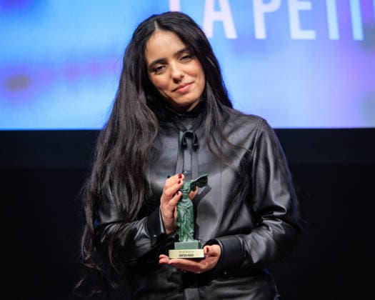 Louis Delluc Awards Ceremony - Paris Hafsia Herzi attends the Louis Delluc Awards ceremony where she received the 2025 Louis Delluc Prize for La Petite Dernière at the Cinémathèque Française in Paris, France on January 26, 2026 Photo by David Boyer ABACAPRESS.COM Paris France  Copyright: xBoyerxDavid ABACAx