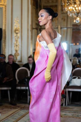 Imane Ayissi - Runway - Paris Fashion Week - Haute Couture Week Spring Summer 2026 Anastasia Degtyarenko walks the runway during the Imane Ayissi Haute Couture Week Spring Summer 2026 show as part of Paris Fashion Week, Credit:Lounis Tiar Avalon United Kingdom, Paris  Copyright: xLounisxTiarx xAvalonx 1069622623